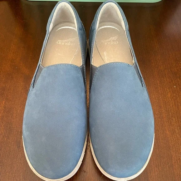 Dansko Laraine Slip On Sneaker (Women) - Blue Waterproof Nubuck - Picture 4 of 10